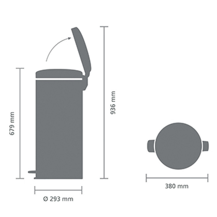 Кош за смет с педал Brabantia NewIcon 30L, Metallic Gold Кош за смет с педал Brabantia NewIcon 30L, Metallic Gold - Баня и почистване