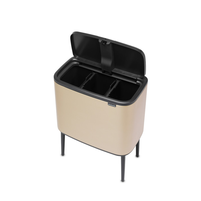 Кош за смет Brabantia Bo Touch 3x11L, Metallic Gold - Баня и почистване