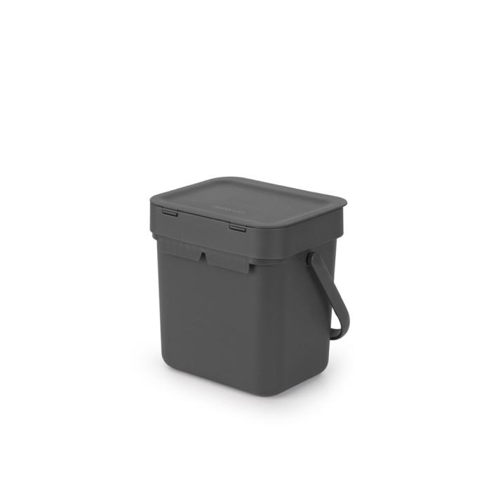 Кош за смет за разделно събиране Brabantia Sort&Go 3L, Grey - Баня и почистване