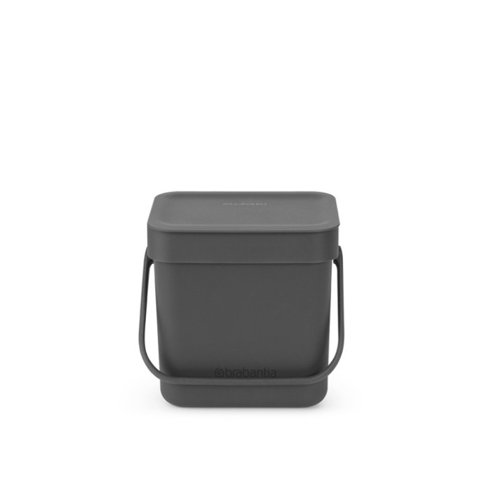 Кош за смет за разделно събиране Brabantia Sort&Go 3L, Grey - Баня и почистване
