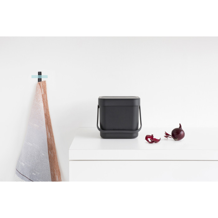 Кош за смет за разделно събиране Brabantia Sort&Go 3L, Grey - Баня и почистване
