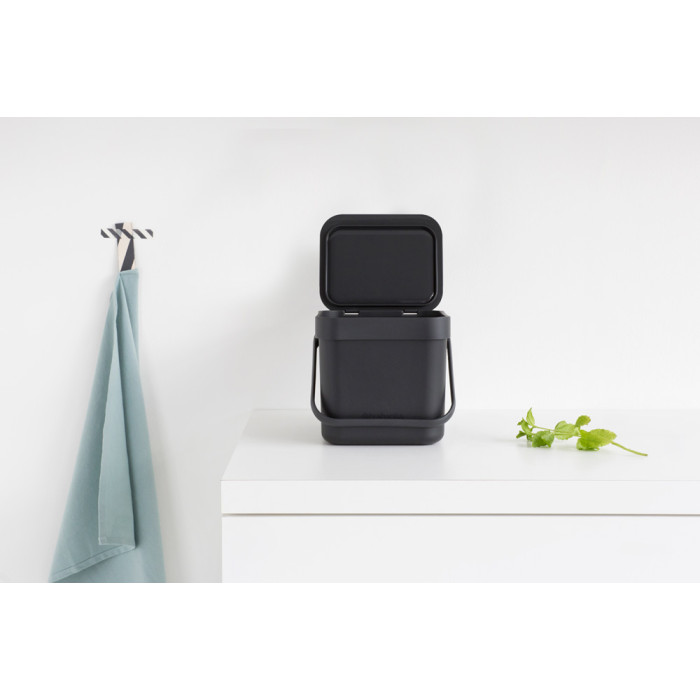 Кош за смет за разделно събиране Brabantia Sort&Go 3L, Grey - Баня и почистване