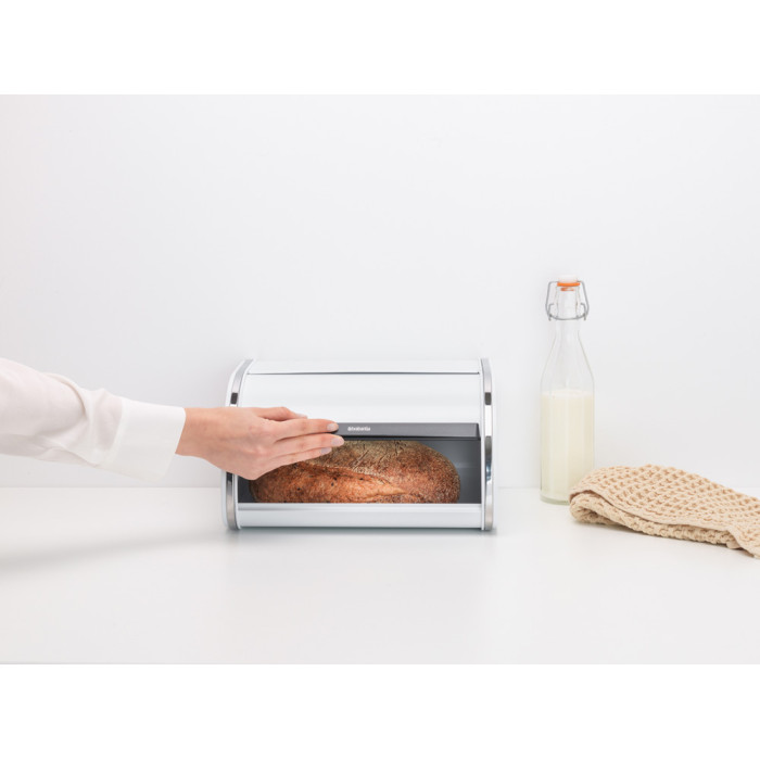 Кутия за хляб Brabantia Roll Top, White, средна - Кухня