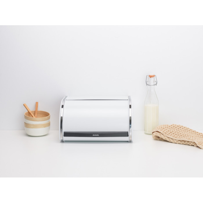 Кутия за хляб Brabantia Roll Top, White, средна - Кухня