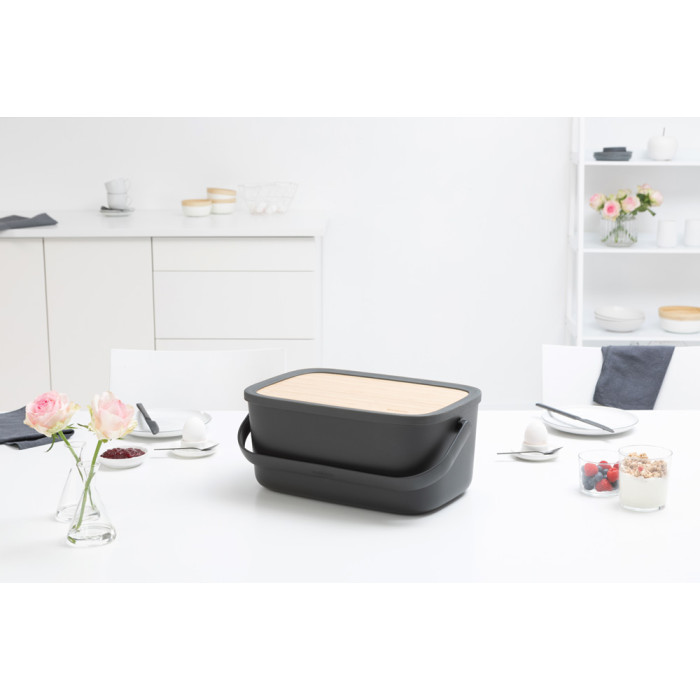Кутия за хляб Brabantia Nic, Dark Grey - Кухня