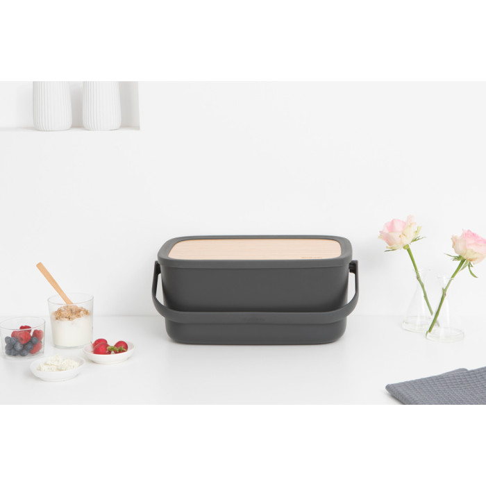 Кутия за хляб Brabantia Nic, Dark Grey - Кухня