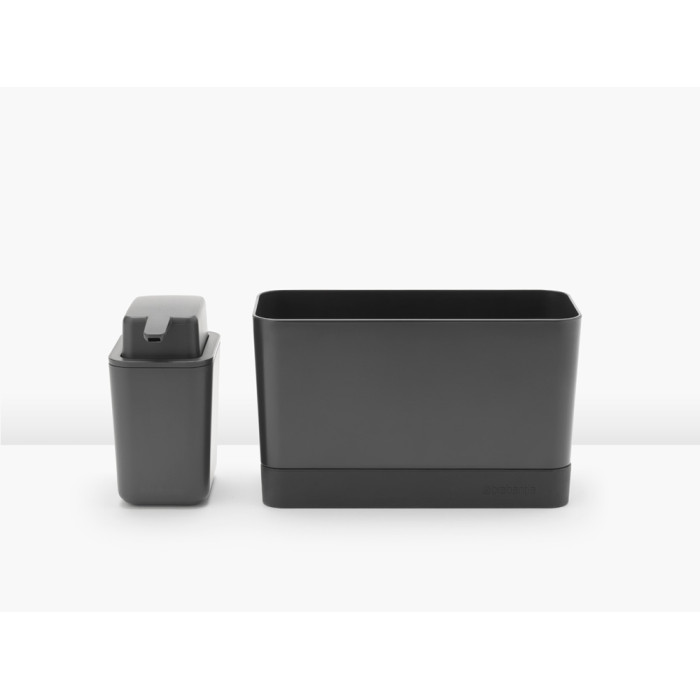 Органайзер за мивка с дозатор за течен сапун Brabantia Dark Grey - Кухня