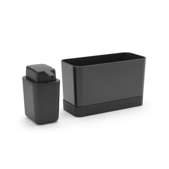 Органайзер за мивка с дозатор за течен сапун Brabantia Dark Grey - Кухня