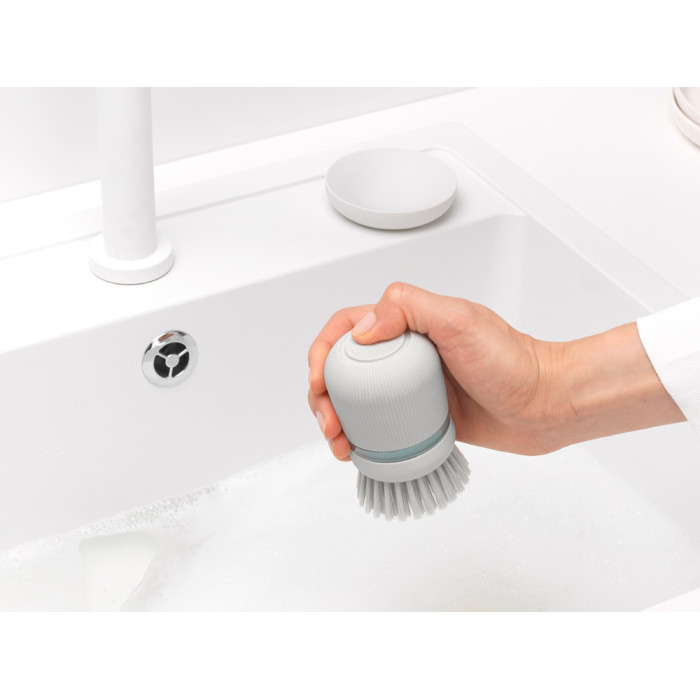 Четка с дозатор за течен сапун Brabantia Light Grey - Кухня