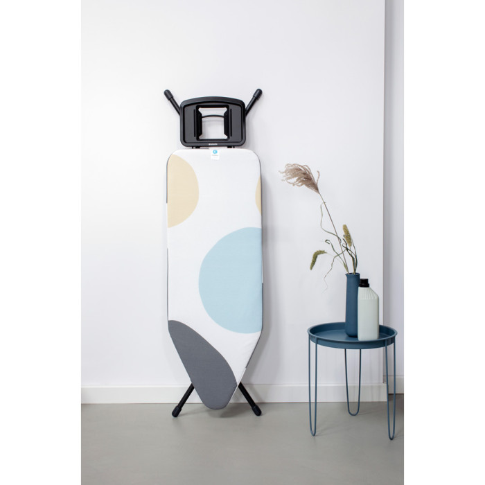 Маса за гладене Brabantia C 124x45cm с масивна поставка за ютия, Spring Bubbles - Баня и почистване