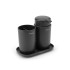 Комплект аксесоари за баня Brabantia ReNew Dark Grey 3 части - Баня и почистване