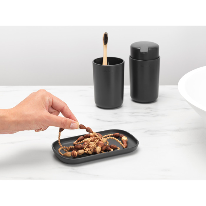 Комплект аксесоари за баня Brabantia ReNew Dark Grey 3 части - Баня и почистване