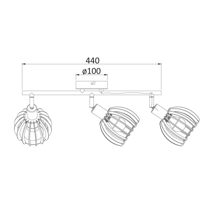 Спот 3-ка Black Pine, E14, 3 max 40W Спот 3-ка Black Pine, E14, 3 max 40W - Електроуреди