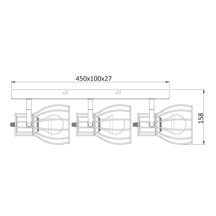 Спот 3-ка Tirion , E27, 3 max 40 W Спот 3-ка Tirion , E27, 3 max 40 W - Електроуреди