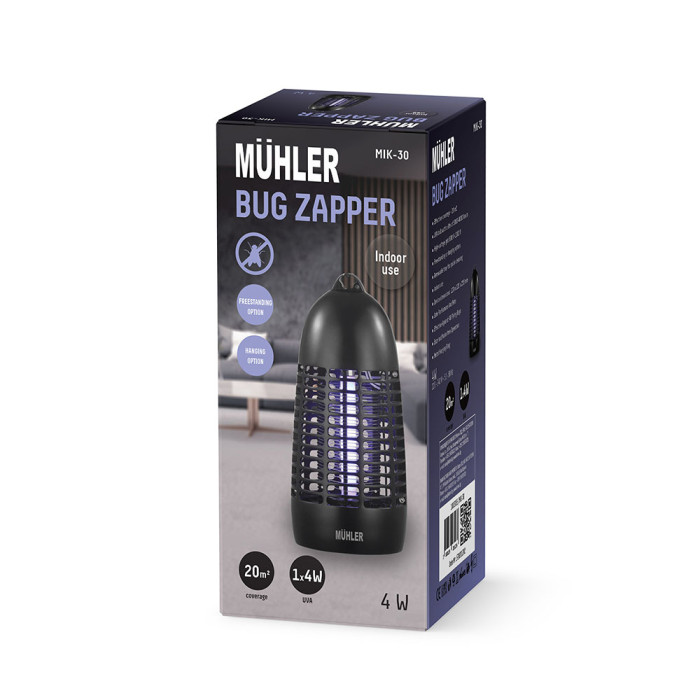 Инсектицидна лампа Muhler MIK-30, 4W, 20m2 Инсектицидна лампа Muhler MIK-30, 4W, 20m2 - Електроуреди