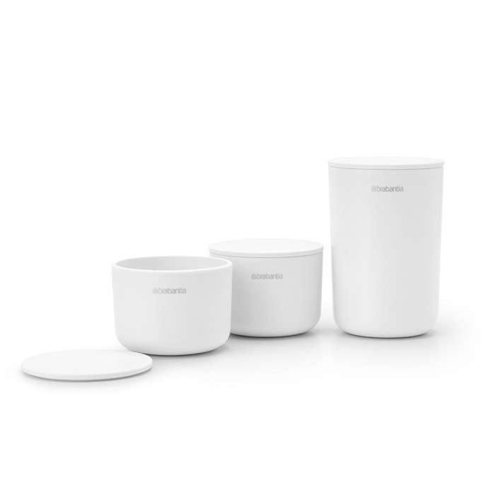 Комплект за съхранение на принадлежности Brabantia ReNew White 3 части - Баня и почистване