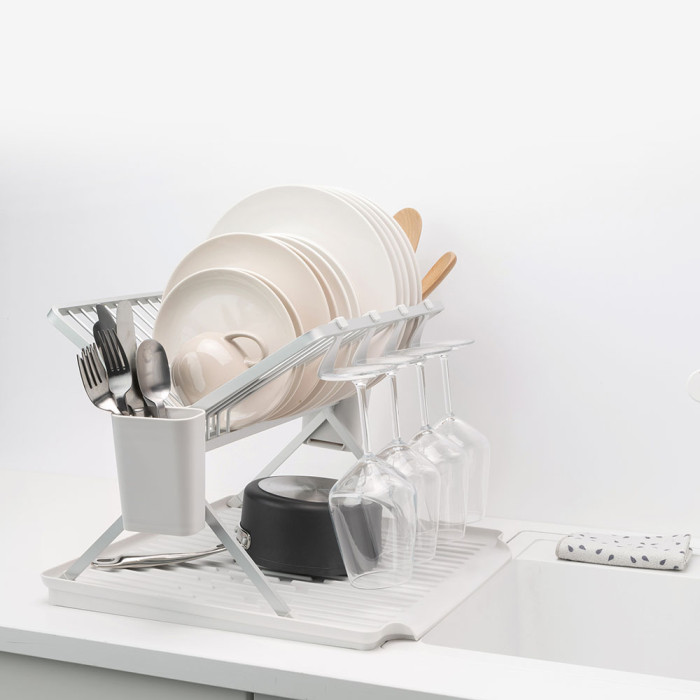 Сгъваем сушилник за съдове Brabantia, Light Grey Сгъваем сушилник за съдове Brabantia, Light Grey - Кухня