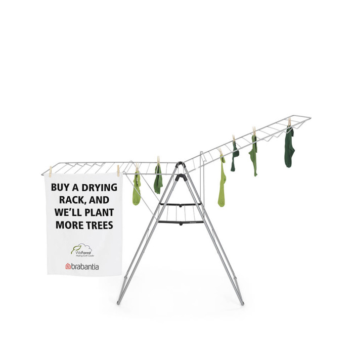 Сушилник за дрехи Brabantia Hangon, 25m, Metallic Grey Сушилник за дрехи Brabantia Hangon, 25m, Metallic Grey - Баня и почистване