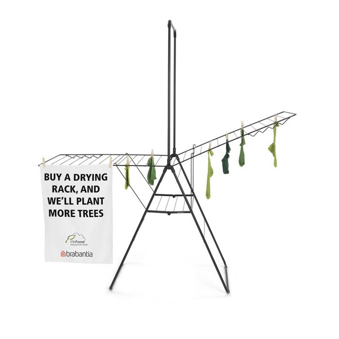 Сушилник за дрехи Brabantia Hangon, 25m, допълнителен прът, Matt Black Сушилник за дрехи Brabantia Hangon, 25m, допълнителен прът, Matt Black - Баня и почистване