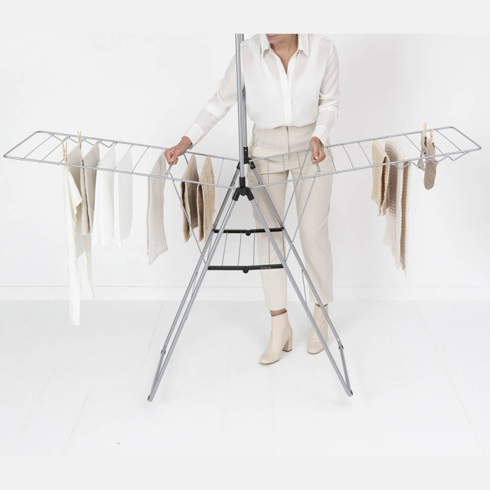 Сушилник за дрехи Brabantia Hangon, 25m, допълнителен прът, Metallic Grey Сушилник за дрехи Brabantia Hangon, 25m, допълнителен прът, Metallic Grey - Баня и почистване