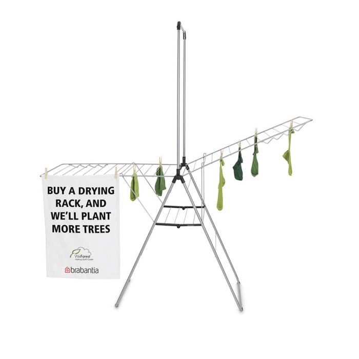 Сушилник за дрехи Brabantia Hangon, 25m, допълнителен прът, Metallic Grey Сушилник за дрехи Brabantia Hangon, 25m, допълнителен прът, Metallic Grey - Баня и почистване