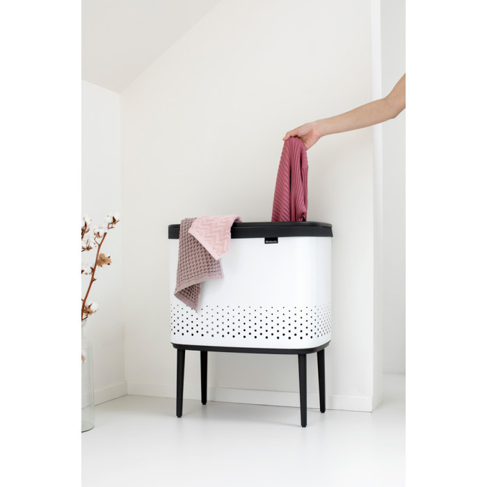 Кош за пране Brabantia Bo 60L, White - Баня и почистване