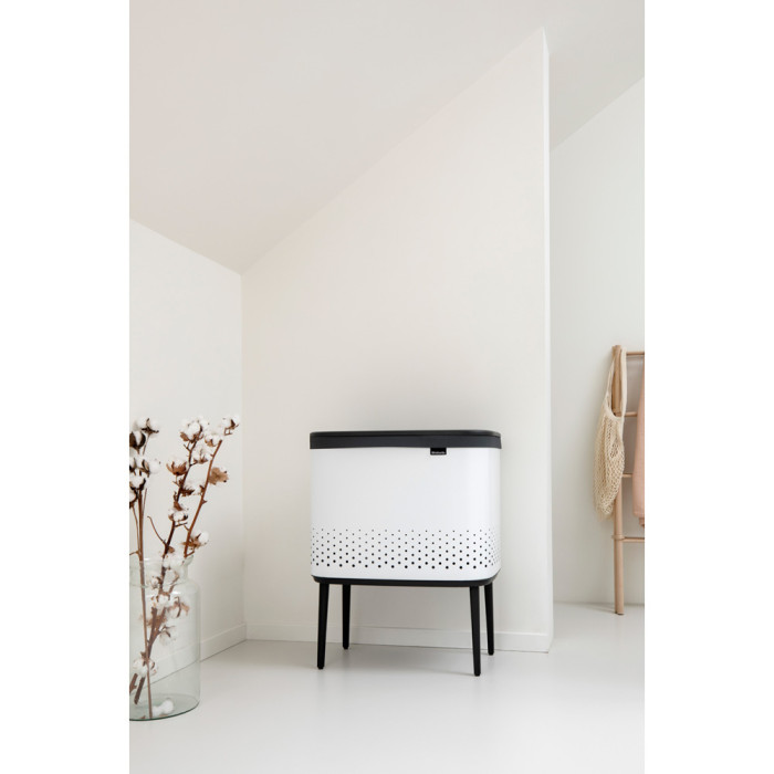 Кош за пране Brabantia Bo 60L, White - Баня и почистване