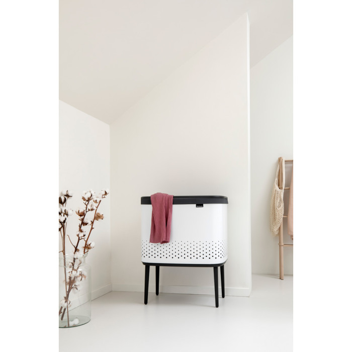 Кош за пране Brabantia Bo 60L, White - Баня и почистване