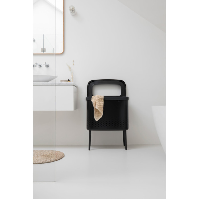 Кош за пране Brabantia Bo 60L, Matt Black - Баня и почистване