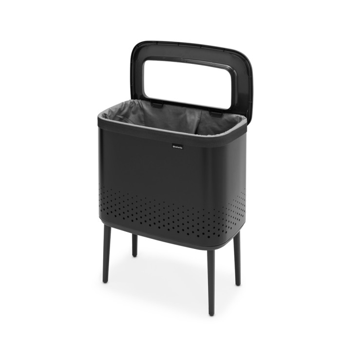 Кош за пране Brabantia Bo 60L, Matt Black - Баня и почистване