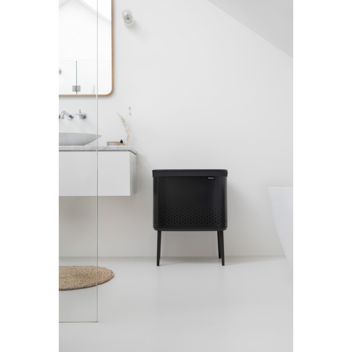 Кош за пране Brabantia Bo 60L, Matt Black - Баня и почистване