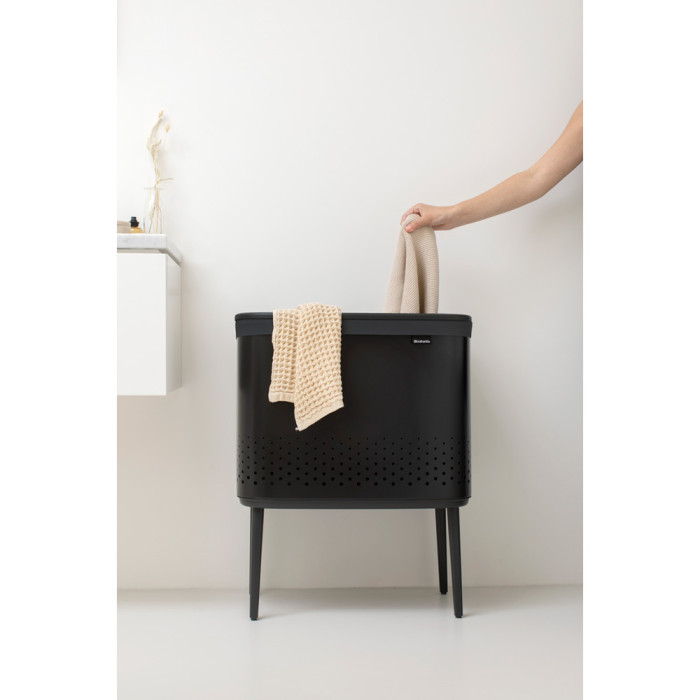 Кош за пране Brabantia Bo 60L, Matt Black - Баня и почистване