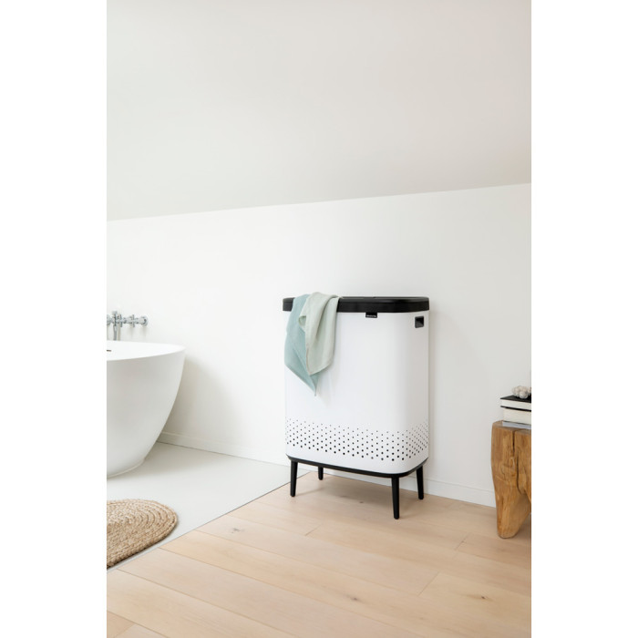 Кош за пране Brabantia Bo 2x45L, White - Баня и почистване