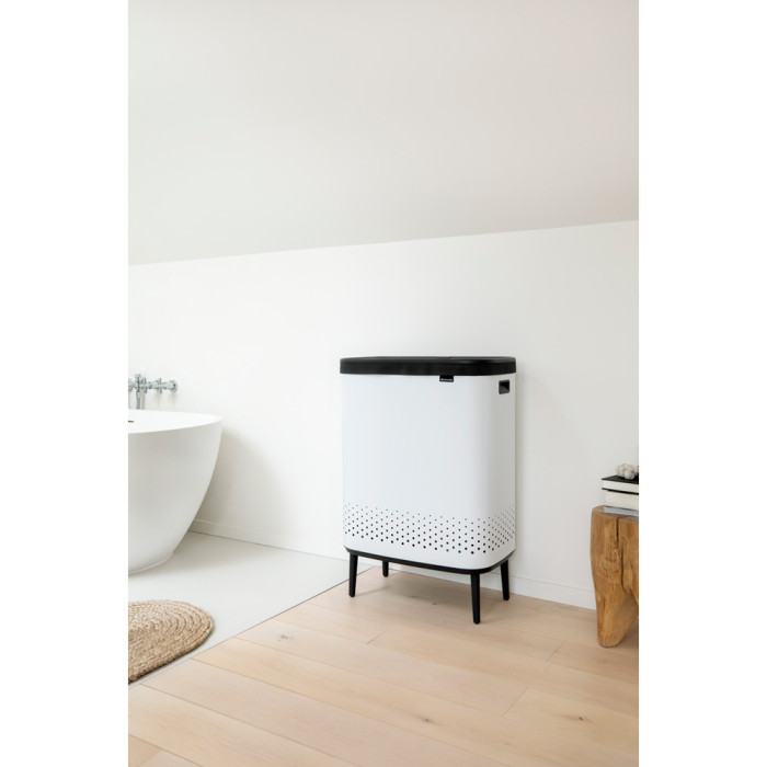 Кош за пране Brabantia Bo 2x45L, White - Баня и почистване