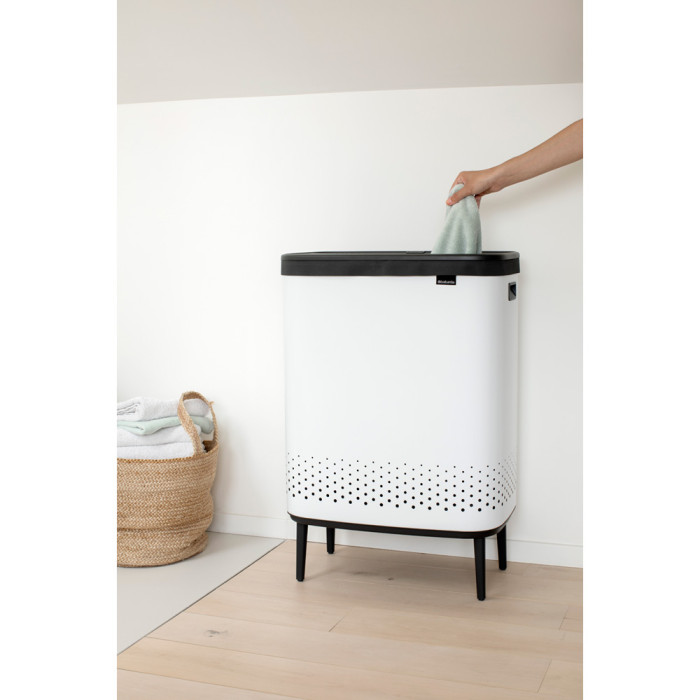 Кош за пране Brabantia Bo 2x45L, White - Баня и почистване