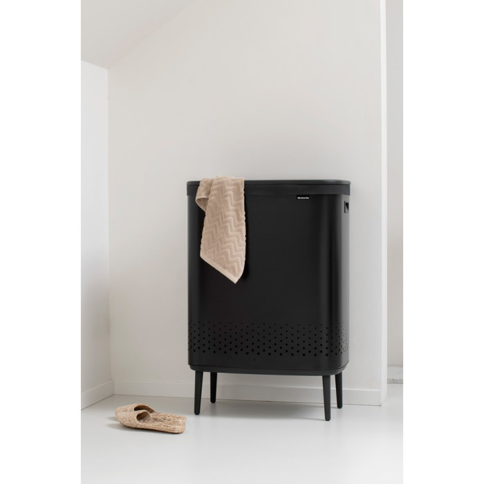 Кош за пране Brabantia Bo 2x45L, Matt Black - Баня и почистване