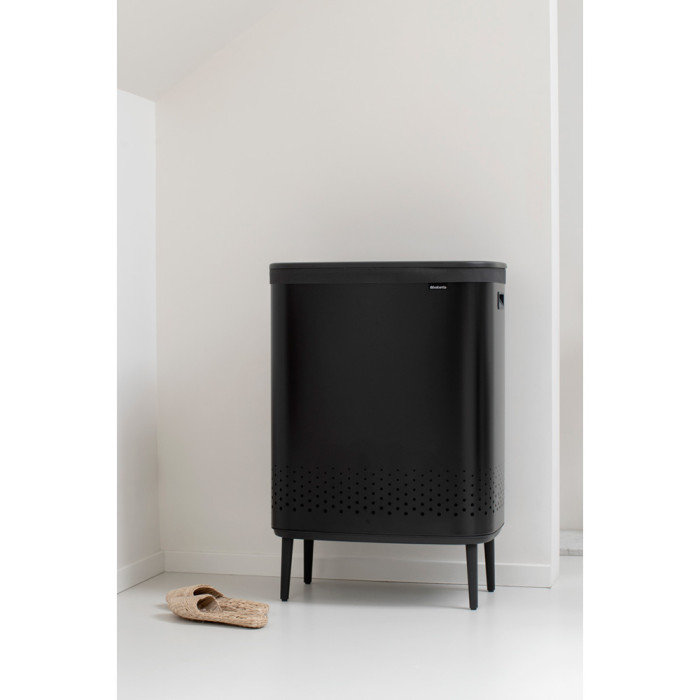 Кош за пране Brabantia Bo 2x45L, Matt Black - Баня и почистване