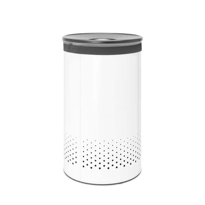 Кош за пране Brabantia 60L, White, пластмасов капак - Баня и почистване