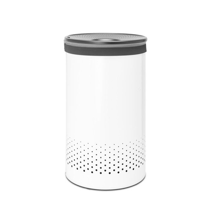 Кош за пране Brabantia 60L, White, пластмасов капак - Баня и почистване