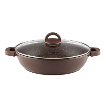 Тенджера плитка Muhler Mia MR-3275M 32x7.5cm, 4.3L, шоколад, лят алуминий