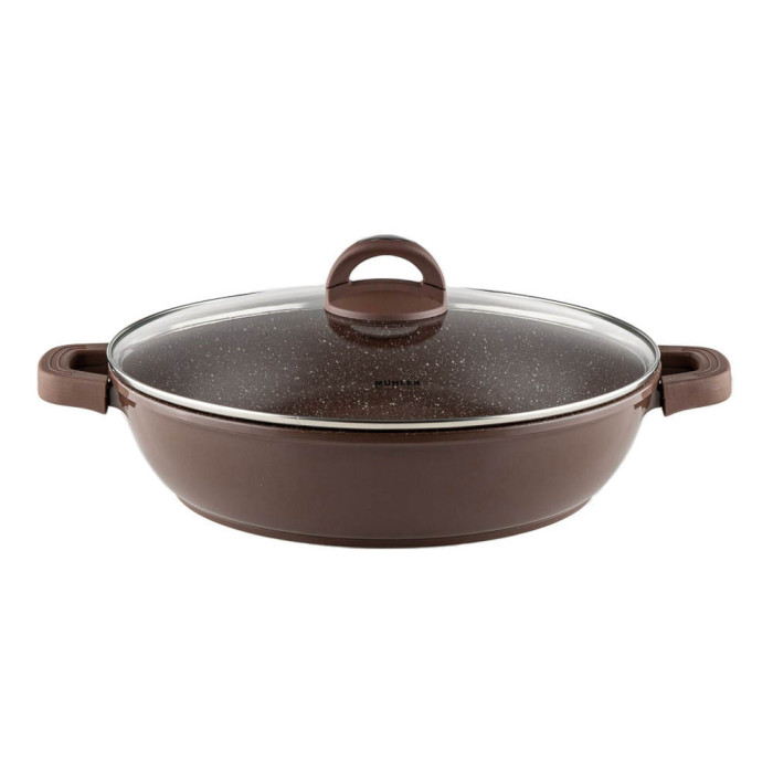 Тенджера плитка Muhler Mia MR-3275M 32x7.5cm, 4.3L, шоколад, лят алуминий Тенджера плитка Muhler Mia MR-3275M 32x7.5cm, 4.3L, шоколад, лят алуминий - Кухня