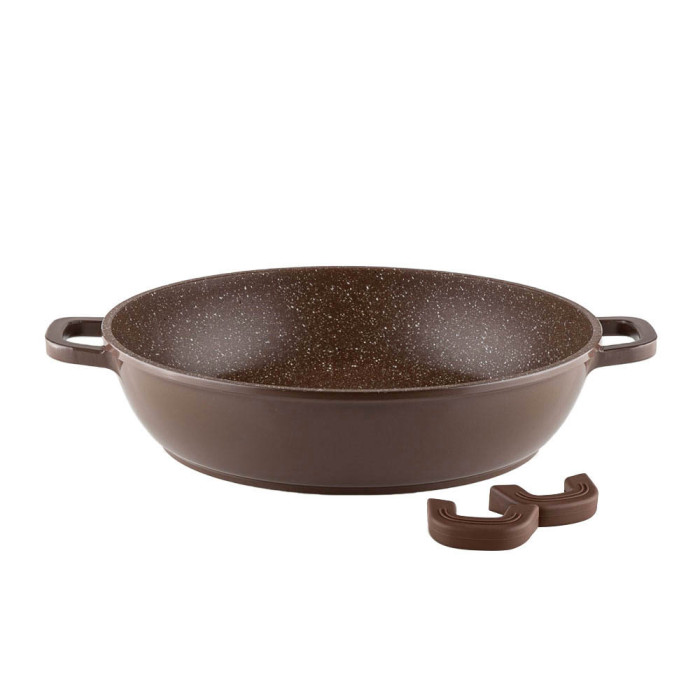 Тенджера плитка Muhler Mia MR-3275M 32x7.5cm, 4.3L, шоколад, лят алуминий Тенджера плитка Muhler Mia MR-3275M 32x7.5cm, 4.3L, шоколад, лят алуминий - Кухня