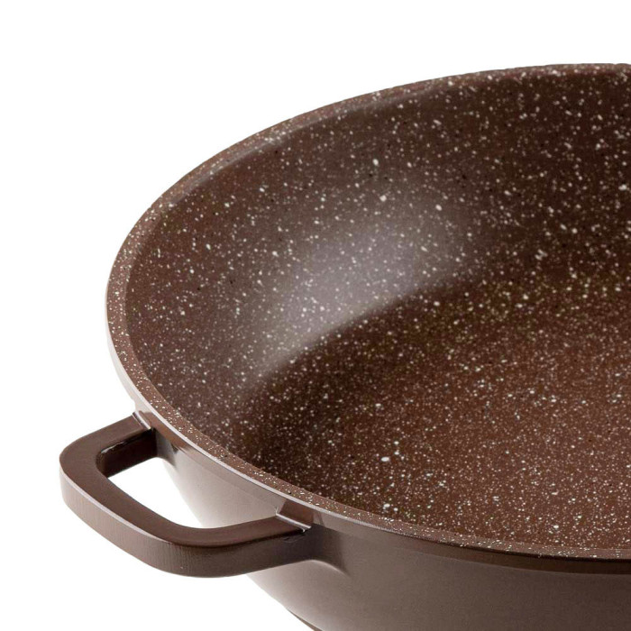 Тенджера плитка Muhler Mia MR-3275M 32x7.5cm, 4.3L, шоколад, лят алуминий Тенджера плитка Muhler Mia MR-3275M 32x7.5cm, 4.3L, шоколад, лят алуминий - Кухня