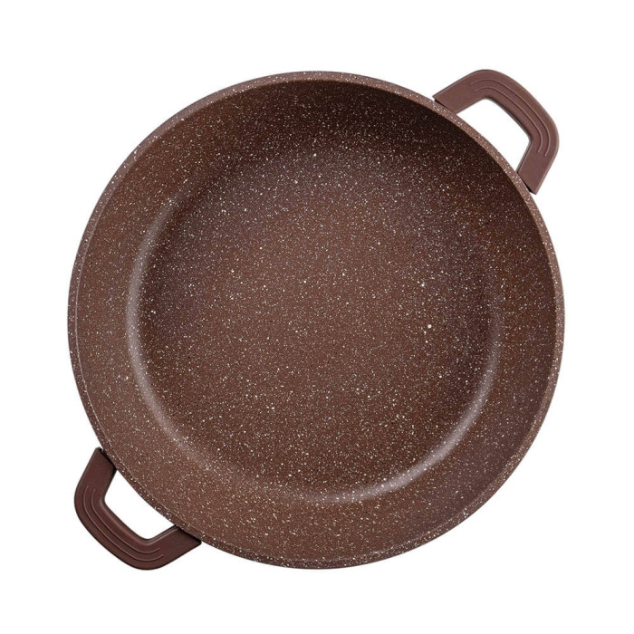 Тенджера плитка Muhler Mia MR-3275M 32x7.5cm, 4.3L, шоколад, лят алуминий Тенджера плитка Muhler Mia MR-3275M 32x7.5cm, 4.3L, шоколад, лят алуминий - Кухня
