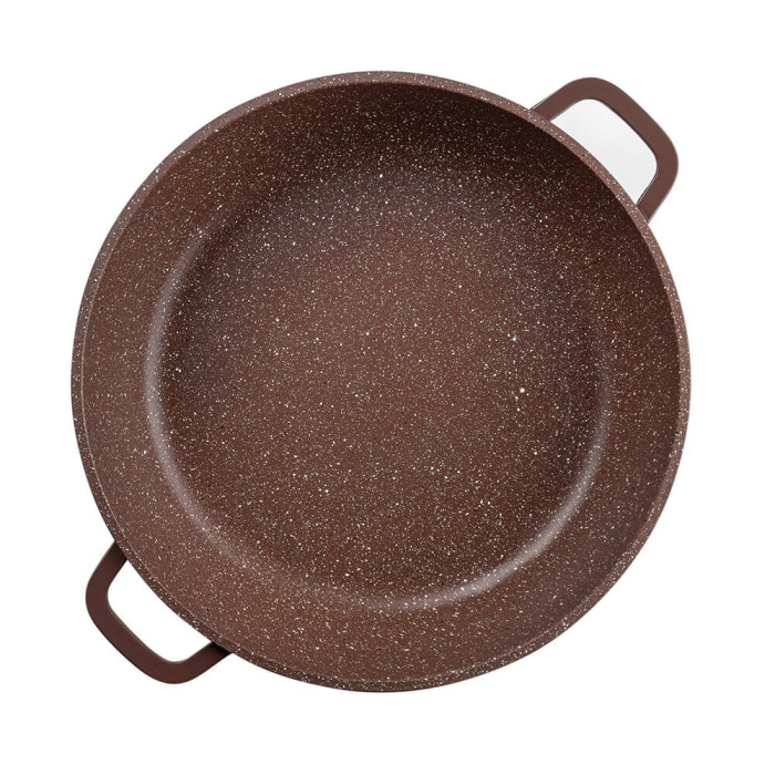 Тенджера плитка Muhler Mia MR-3275M 32x7.5cm, 4.3L, шоколад, лят алуминий Тенджера плитка Muhler Mia MR-3275M 32x7.5cm, 4.3L, шоколад, лят алуминий - Кухня