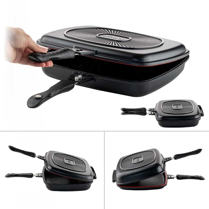 Тиган грил, двоен Muhler Hanna MR-3207M 32x25cm Тиган грил, двоен Muhler Hanna MR-3207M 32x25cm - Кухня