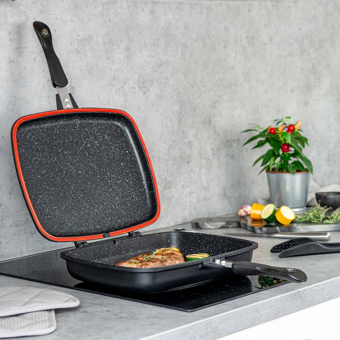 Тиган грил, двоен Muhler Hanna MR-3207M 32x25cm Тиган грил, двоен Muhler Hanna MR-3207M 32x25cm - Кухня