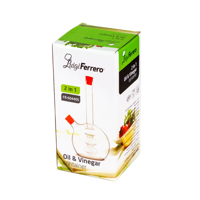 Съд за оцет и олио 2 в 1 Luigi Ferrero FR-6044, зелена тапа Съд за оцет и олио 2 в 1 Luigi Ferrero FR-6044, зелена тапа - Кухня