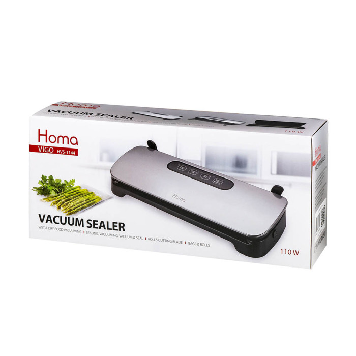 Уред за вакуумиране Homa HVS-1144 Vigo с 10бр. торбички Уред за вакуумиране Homa HVS-1144 Vigo с 10бр. торбички - Електроуреди