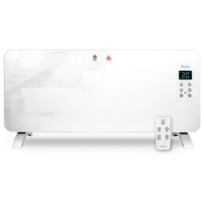 Печка конвекторна Homa PH-2039-GW, 2000W, стъклен панел Печка конвекторна Homa PH-2039-GW, 2000W, стъклен панел - Електроуреди
